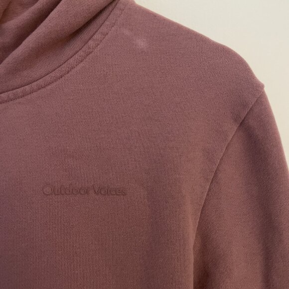 Outdoor Voices Mauve Drawstring Hoodie, Size M, Pre-Owned, Good Condition - Picture 2 of 6